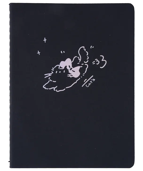 Записная книжка «Cat» А6, 28 листов, нелинованная, черный внутренний блок, сшивка, в ассортименте 3039628 — 2