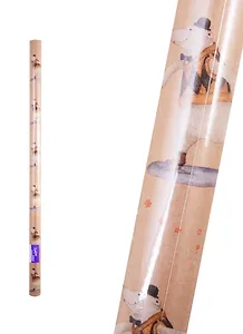 Бумага упаковочная 70*100см "Новогоднее настроение" крафт, инд.уп., ассорти