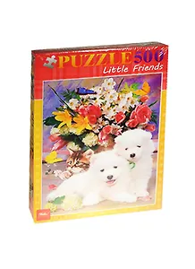 Пазлы 500 А2ф Милые друзья и букет (500П32_12713) (35х47см) (12-99л.) (Hatber) (коробка)