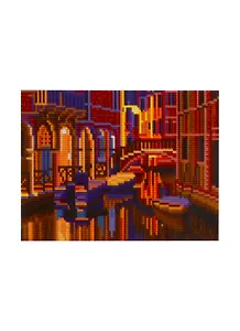 Алмазная мозаика ТМ Рыжий Кот 22х32см с подрамником с полным заполнением (класс.)  (20 цв.) ВЕЧЕРНЯЯ ВЕНЕЦИЯ (Арт. AC22085)