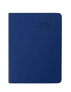 Ежедневник дат. 2026г. А6 176л "Paragraph" синий, 7Б, тв.переплет, иск.кожа, термотиснение, покрытие Soft Touch, скругл.углы, тонир.блок, ляссе, инд.уп