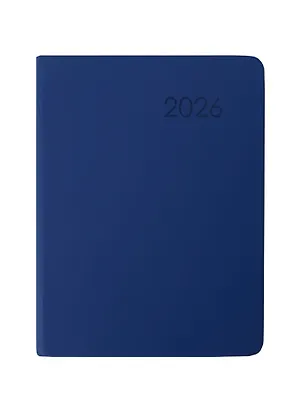 Ежедневник дат. 2026г. А6 176л "Paragraph" синий, 7Б, тв.переплет, иск.кожа, термотиснение, покрытие Soft Touch, скругл.углы, тонир.блок, ляссе, инд.уп 3114907