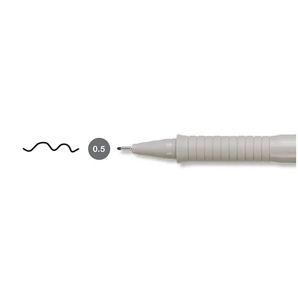 Капиллярная ручка чёрная 0,5 мм, Ecco Pigment, Faber-Castell 219368 — 3