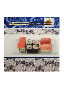 Салфетки бумажные Роллы (1019805) (33х33см) (набор/20шт.) (Страна Карнавалия) (упаковка)