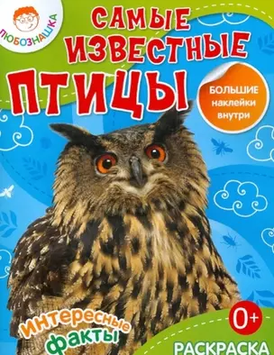 Самые известные птицы. Раскраска + большие наклейки внутри — 2795291 — 1