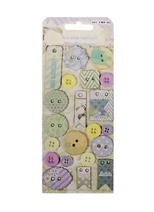 Чипборд & пуговицы Мелодия весны (CHP-05) (21шт.) (Рукоделие) (упаковка)