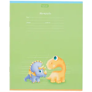 Тетрадь в косую линейку Hatber, "Мини Дино", 12 листов, в ассортименте
