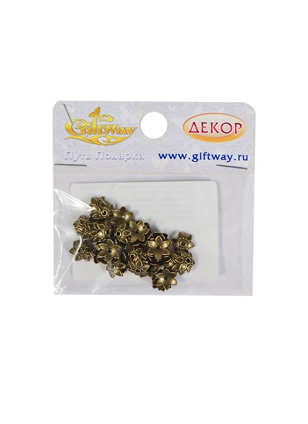 Фурнитура металл шапочки Елка бронза (00009835) (10мм) (10гр/уп) 2422711 — 1