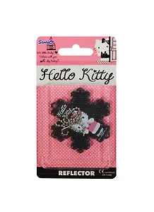Световозвращающая подвеска Coreflect Hello Kitty снежинка черный (51203)