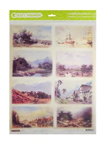 Рисовая бумага для декупажа Craft Premier Картины (CР06278) (А3) (25г/м) (упаковка)