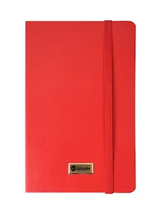 Записная книга А6 80л лин. "Elegance" красная, инт.переплет, Schiller