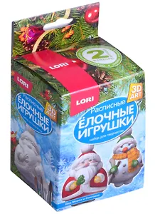 3D Art.Роспись ёлочных игрушек "Дед Мороз и Снеговик" Ир-012