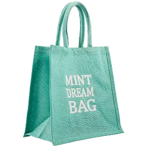 Сумка джутовая S Mint dream bag (30х30х18) (ДЖ2019-1)