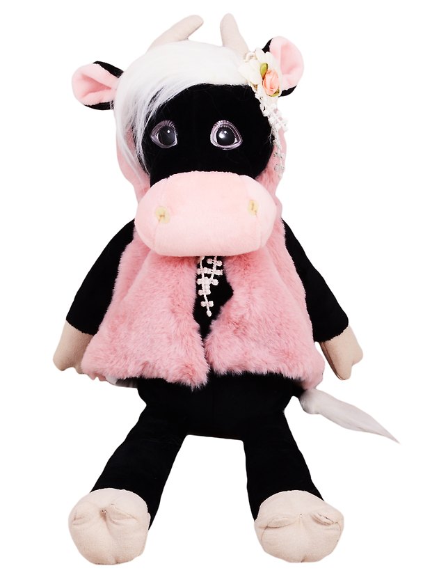 Мягкая Игрушка Maxitoys Luxury, Коровка Даша в Меховой Накидке, 23см 2823496 — 1