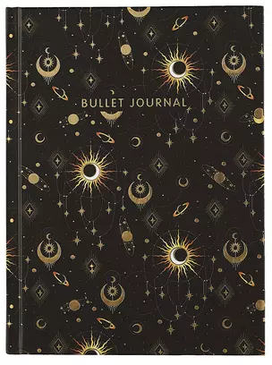 Книга для записей А5 160л тчк. "Bullet Journal (эзотерический темный)" с наклейками — 3008038 — 1