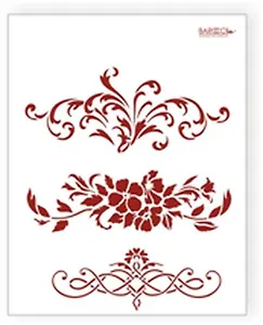 Трафарет пластиковый многоразовый Прованс Росчерк (20х25) (Л-044)