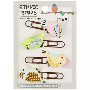 Набор Скрепки-закладки Птицы Ethnic Birds (4 шт) (12-24730B-EX-25809) — 2852156 — 1