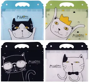 Папка-портфель А4 8 отделений "Cat king", на кнопках