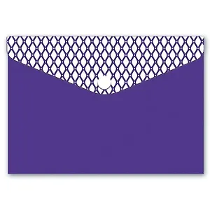 Папка для карт и визиток, Феникс+ Синяя 10.5*7.4см, 1 отделение, пластик, на кнопке