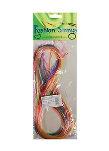 Набор трубочек для плетения разноцв. с блест. (514690) (20 шт.) (1м) (Fashion Strings) (упаковка)