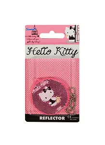 Световозвращающая подвеска Coreflect Hello Kitty круг розовый (с игрушкой) (51201)