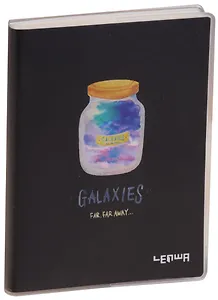 Записная книжка А6 80л кл. "Bottle of galaxy" карт.обл., с ПВХ-обложкой, тонир.внутр.блок, LENWA