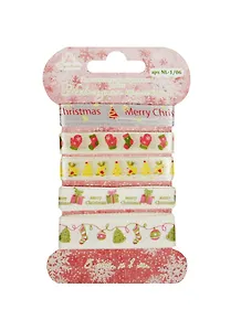 Набор лент декор. Новогодняя коллекция (NL-1/06) (5 лент х 1м на подложке) (Рукоделие) (упаковка)