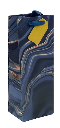 Пакет бутылочный 34,5*12,5*10 "Мрамор" бум.мат.ламинат 3040648