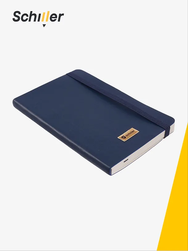 Записная книжка «Elegance» А6-, 80 листов в линейку, синяя, сшивка, Schiller 3095780 — 2