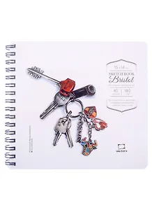 Скетчбук 150*140 40л "Bristol" 180г/м2, для маркеров и графики тв.обложка, спираль