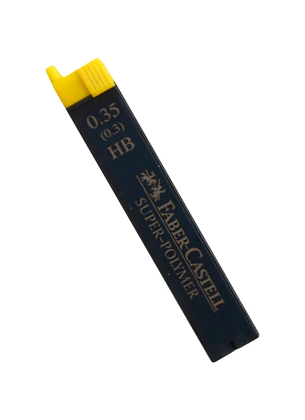Грифели для механических карандашей Faber-Castell "Super-Polymer", 12шт., 0,35мм, HB 255901 — 1