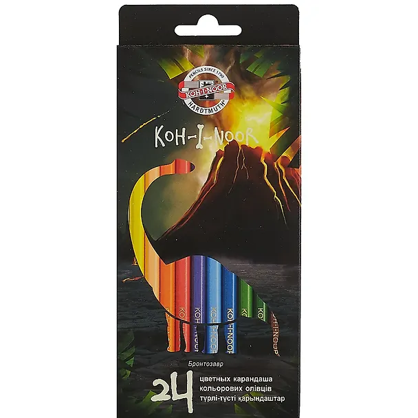 Карандаши цветные Koh-I-Noor, Dino, 24 цвета 2899426 — 1