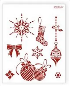 Трафарет Barocci пластиковый многоразовый Шары 20х25см НГ012