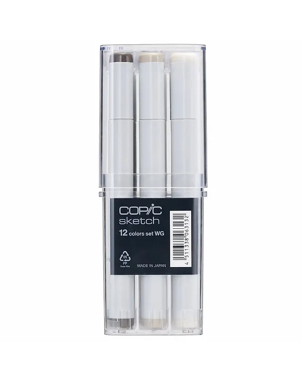 Набор маркеров Copic Sketch серые оттенки WG, 12 цветов 260011 — 5