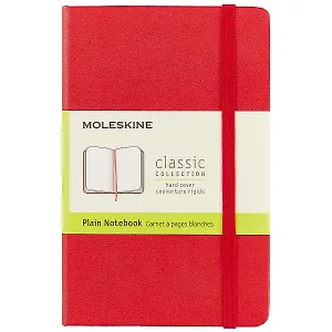 Записная книжка Moleskine Classic Pocket, нелинованная, красная, 96 листов, А6