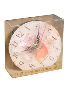 Сувенир, Часы настольные Лаванда 12см 12-34135-ZJ-012-6