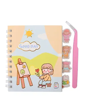 Набор декоративных наклеек в блокноте 12 листов в комплекте с пинцетом размер 90х110 мм Артикул 72282 3119894