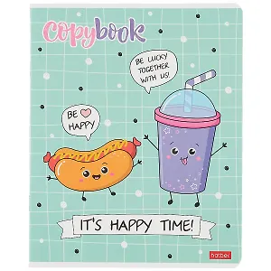 Тетрадь в клетку Hatber, "Пришла еда", 48 листов, в ассортименте