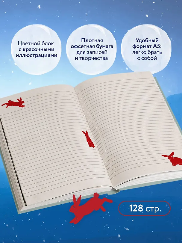 Книга для записей А5 64л лин. "Блокнот. Маньхуа (голубой)" цветной блок 3038601 — 4