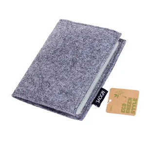 Визитница на 56 карточек "Felt" 11*14см, искусств.войлок, серая, инд.уп., LEJOYS 227971