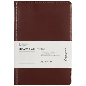 Недатированный ежедневник «Pristine», коричневый, 160 листов, А5