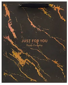 Пакет А4 32*26*12,5 "Black Marble" нейтр. бум.мат