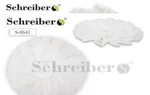 Резинка для волос Schreiber/Шрайбер Белый бант, на картонной подложке S 8641