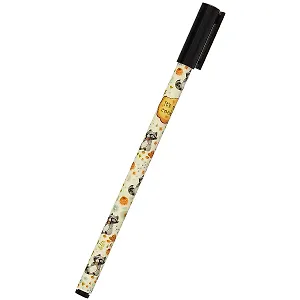 Ручка "Енот в цветах", синяя