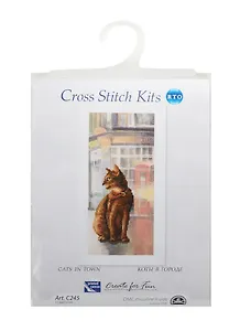 Набор для вышивания РТО Коты в городе (C245) (11,5х27,5см / Аида 14) (упаковка)