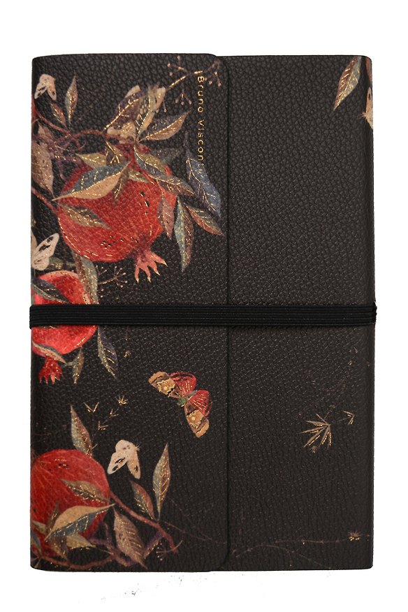Ежедневник недат. А5 96л "FLORA. ГРАНАТ" иск.кожа, резинка, Bruno Visconti 3158901 — 1