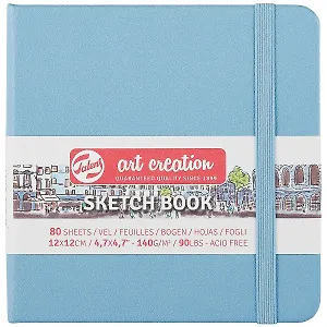 Скетчбук 12*12 80л "Art Creation" 140г/м2, син.тв.обл., резинка