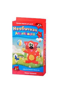 Необычная аппликация Кот (C2434-04) (набор для детского творчества) (4+) (упаковка)