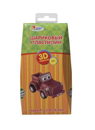 Шариковый пластилин 3D игрушка Джип (MFO118) (175836) (35г.) (2цв.) (набор для лепки) (Играем вместе) (в кор. 6х10шт) — 2401619 — 1