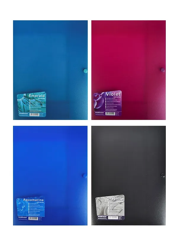Папка-конверт на кнопке «Vivid Colors», Erich Krause, А4 233262 — 3